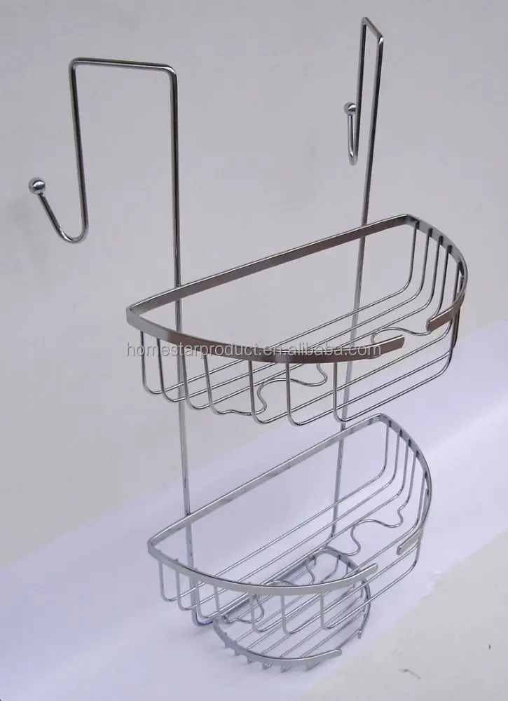 
Bathroom Use 4-tier Metal Corner Shower Caddy and tension pole caddy with 2pcs soap dispenser 