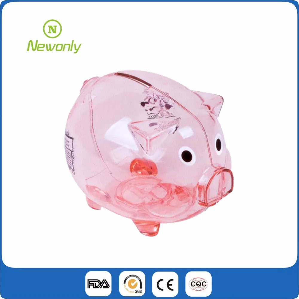 Piggy Coin Bank Hot-selling Lovely Custom Logo and Color Plastic Pig 7.5kgs/6kgs 12.5x10x9.8cm 2000pcs CN;ZHE Accept