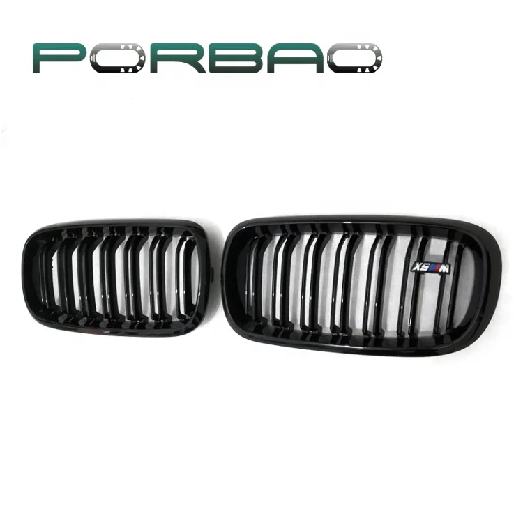 Porbao авто фары черный двойная линия автомобиля Передняя решетка для X5/F15