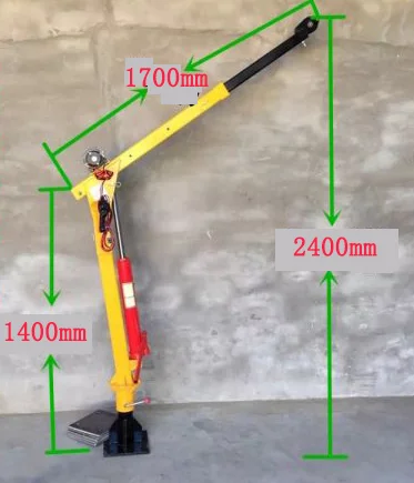 DC12V/24V 0.5T 1T mini electric lift crane for pickup truck trailer