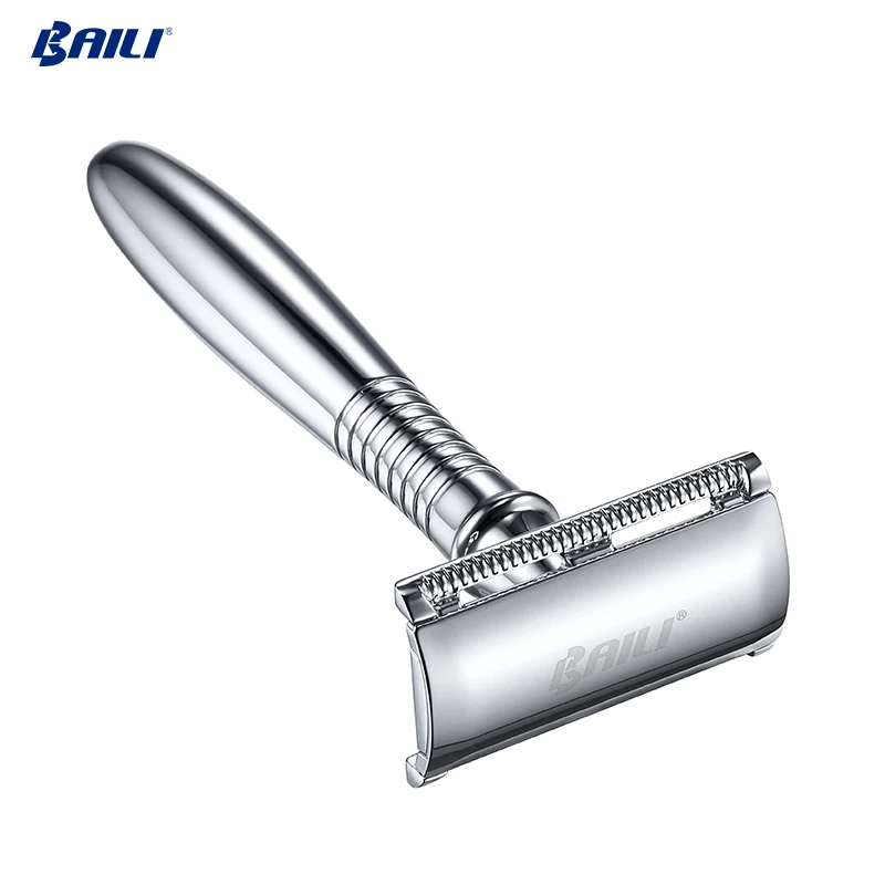 Mens Metal Shaving Razor With Heavy Long Handle