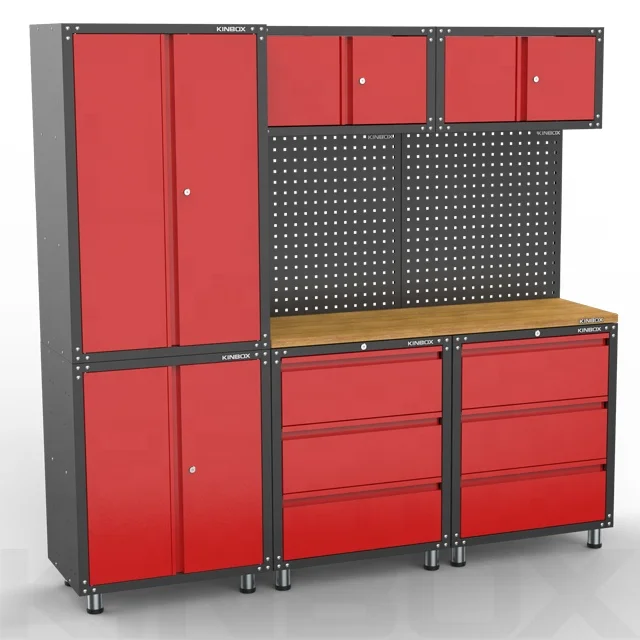 
Kinbox 9 Pieces Garage Cabinet Professional Quality tool Cabinet Manufactures 
