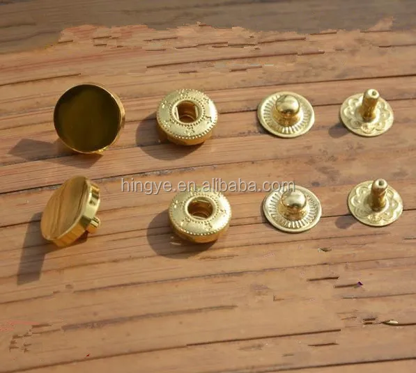 
Sedex Audited Factory 2 Pillar Flat Cap Metal Popper Press Snap Studs Button 