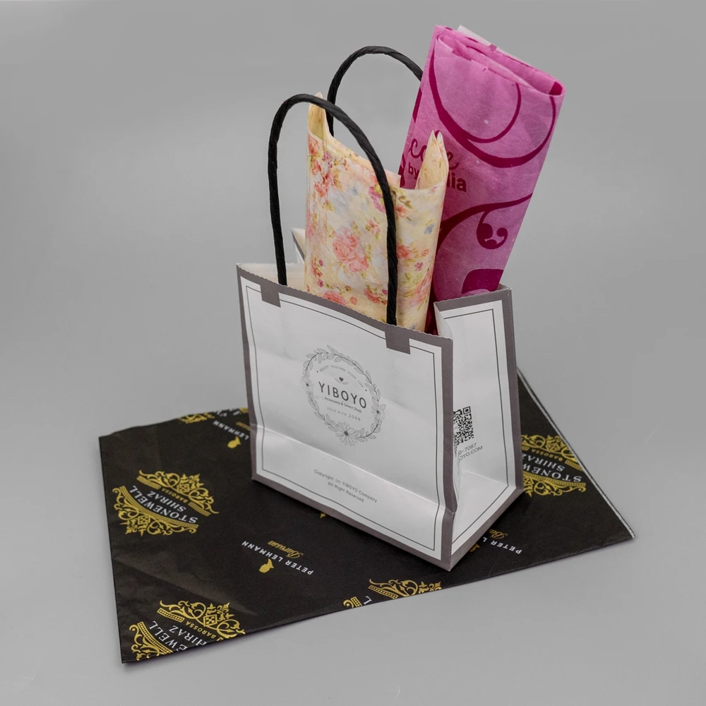 Customized printed17gsm a4 size tissue paper with company logo