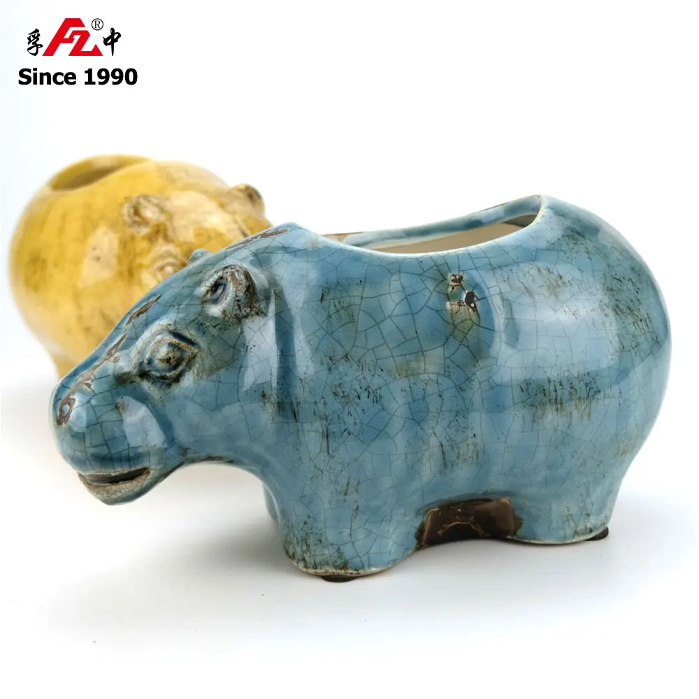 
Giraffe shaped antique vase, animal shaped vase for home decoration 