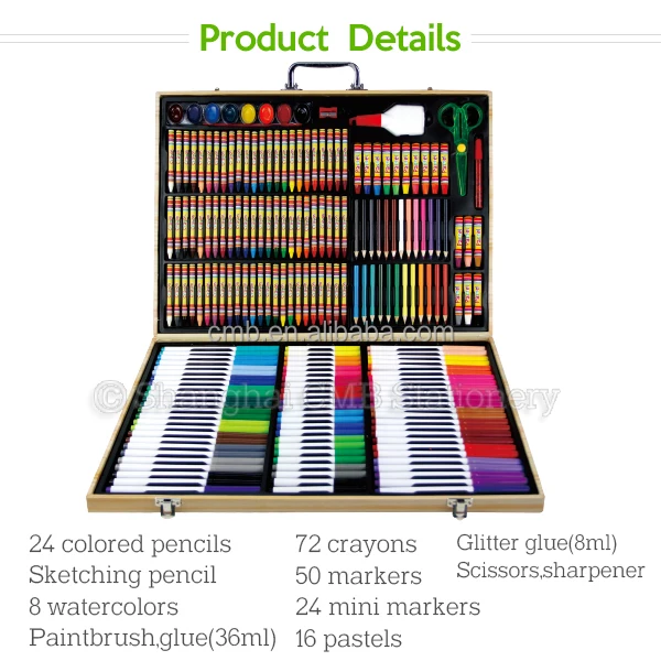 Multi-functional Portable Essential Art Supplies Set for School Kids Drawing