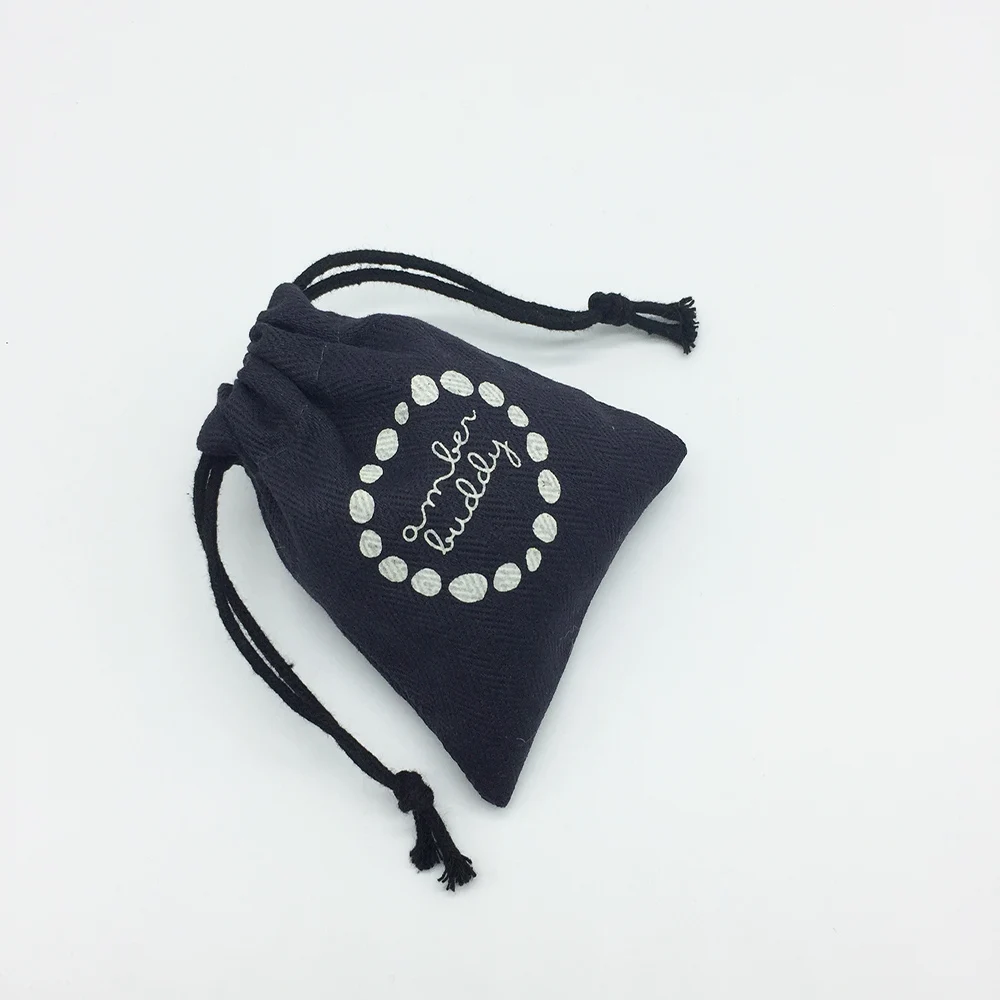 
wholesale organic cotton canvas small velvet drawstring pouch jewelry gift bag 