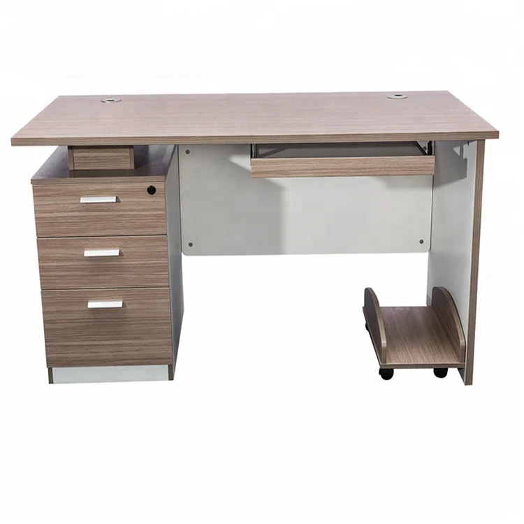 Melamine office desk Teak office staff table one person office desk