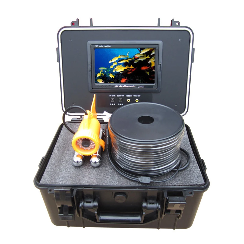 Fish Finder 20M Cable 7 inch LCD Underwater Video Fishing Camera System With 24Pcs White Lights