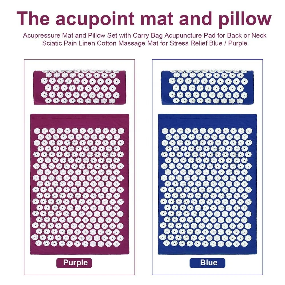 
Acupuncture Mats for Neck, Back, Trigger Point Massage Therapy, Manual Massage, Stress Relief Pad 