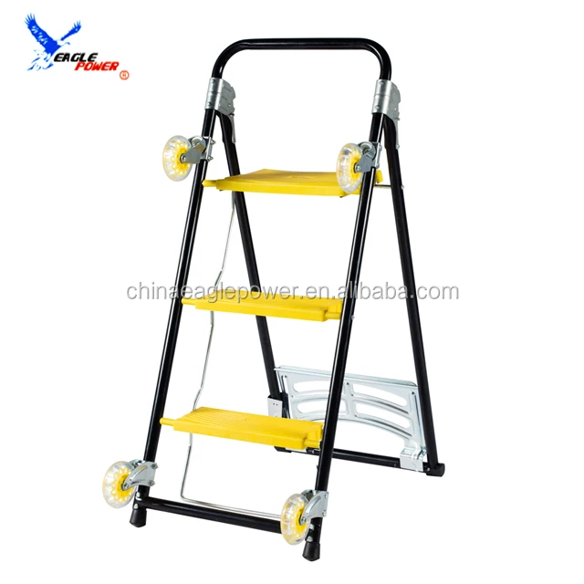 
4 in 1 multi-purpose steel folding trolley & magic step ladder 