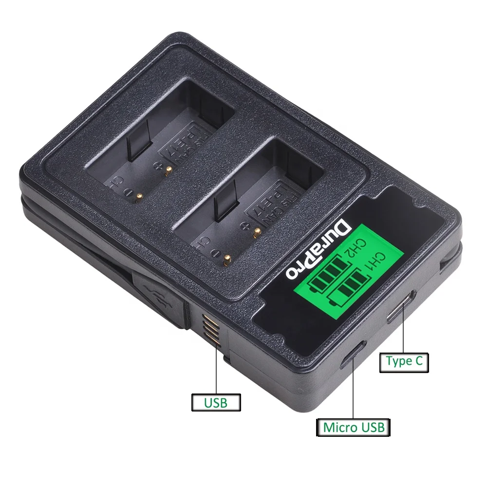 
LP-E17 LP E17 LPE17 LCD USB Dual Charger for Canon EOS 77D 750D 760D 8000D Rebel T6i T6s Kiss X9i M3 M5 M6 