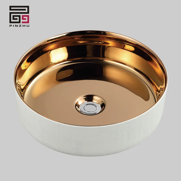 
Modern Luxury Gold/Silver/Copper Countertop Wash Hand Basin lavabo 