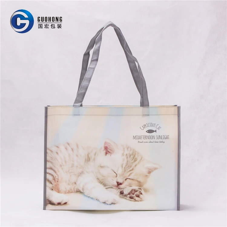 
Reusable carrefour shopping non woven laminated tote bag with custom printed logo 