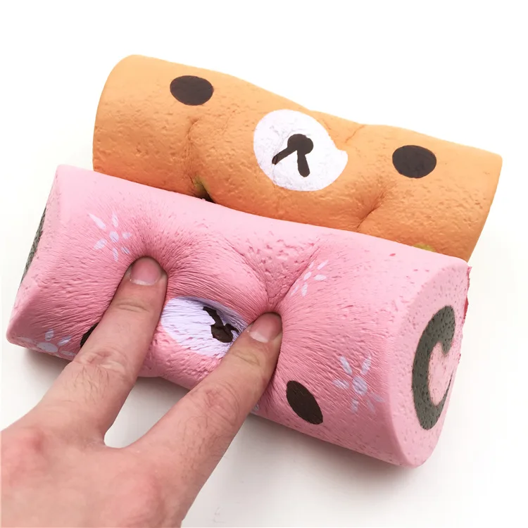 New Toys For Child PU Foam Anti Stress Eco Friendly Bear Cake Roll Squishy