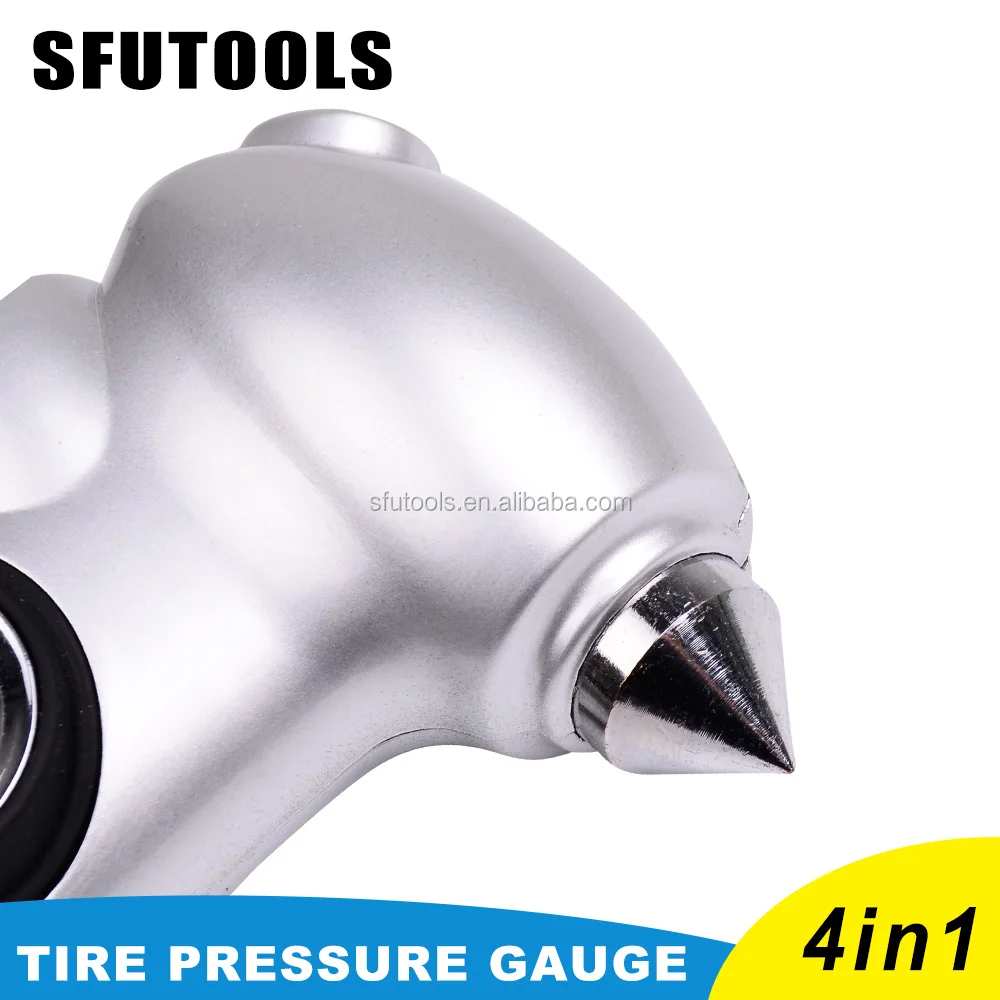 SFUTOOLS China supply directly latest design digital car tire pressure gauge 4 in one