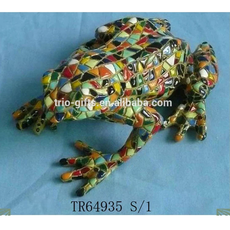 Wholesale Resin Craft Mosaic Frog Figurine