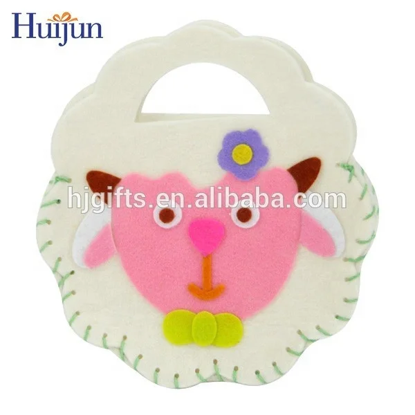 
Cartoon Multi Craft Design Handmade Bag Felt Tote Packaging Kids DIY Coloring Bag 