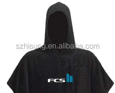 100% Cotton Terry Adult Hooded Surf Poncho Towel