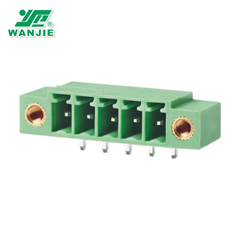 3.5mm 3.81mm pitch male pluggable terminal block connector 90 degree  WJ15EDGRM-3.5/3.81