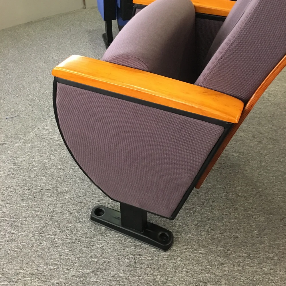 easy install popular design foldable school auditorium hall chair with writing pad auditorium seats for sale