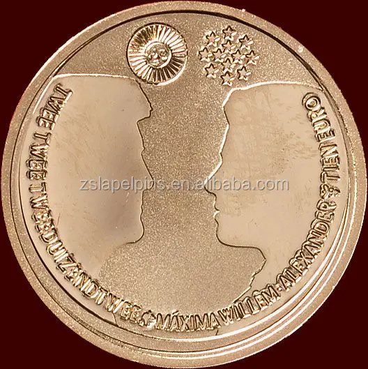 Brass Embossed Wedding Challenge Coin Wedding Gift Coin