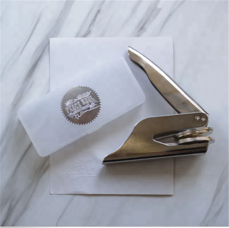 high quality office used custom sealing wax silver metal embossing stamp