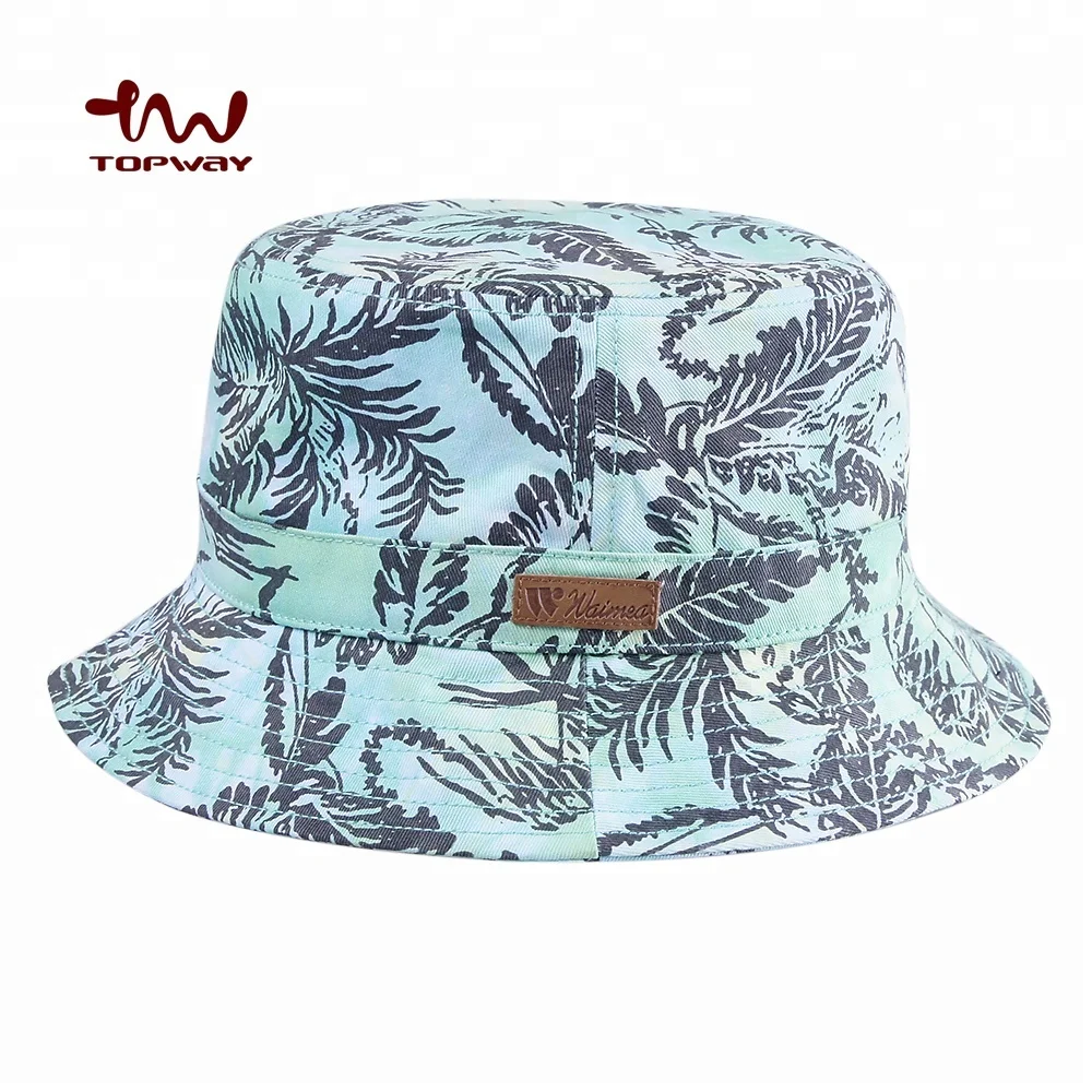 Wholesale Factory Fashion Designed Women Bucket Hats Cap Custom Logo With All Over Printing Pattern