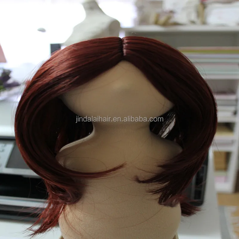 2024 Factory Price Fashion Cute Middle Parting Heat Resistant Hair BJD Doll Wigs