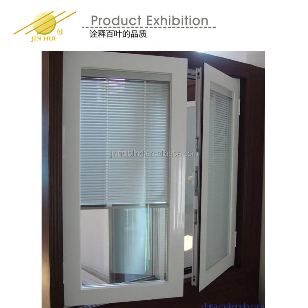 double glazing glass blind built inside louver window aluminum venetian blinds