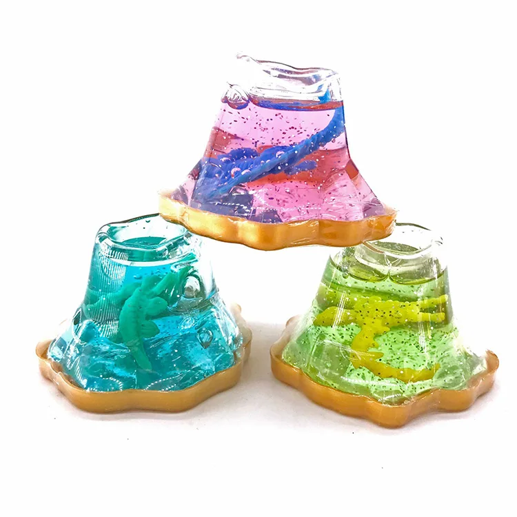 
Wholesale Lowest Price Dinosaur Themed Volcano Crystal Mud Toy Putty Slime Toys for Boys 