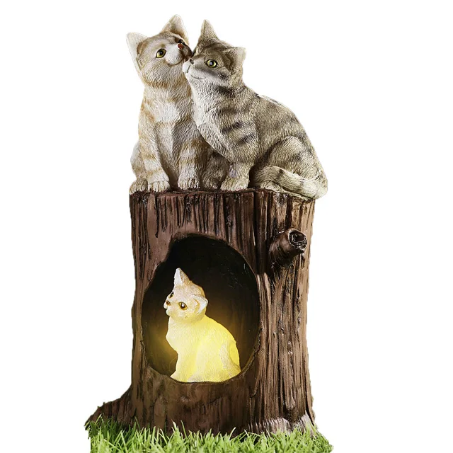 stump outdoor art animal meerkat garden resin Sculpture