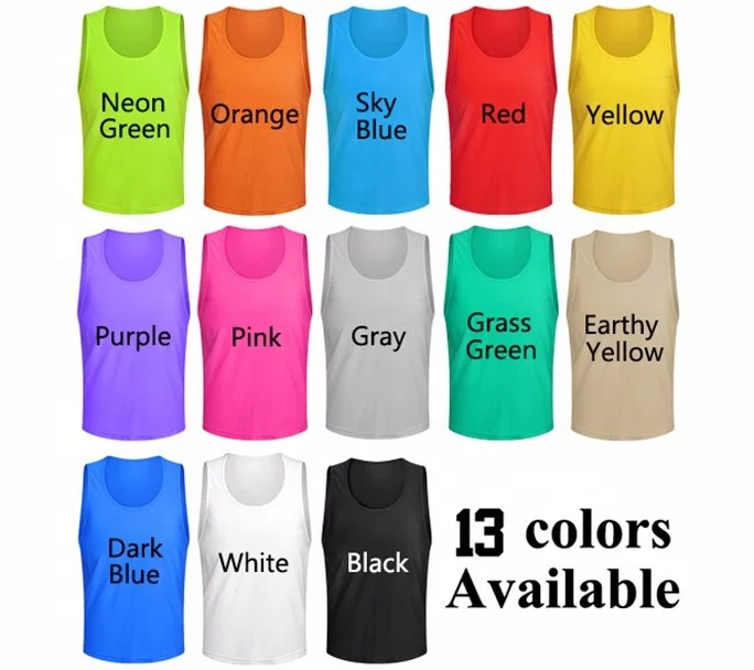 
Wholesale High Quality Soccer Vest OEM Training Bibs Sports Jersey Vest 