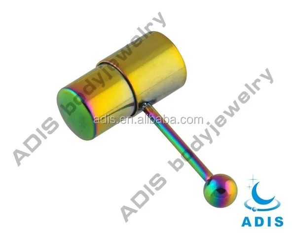 316 L stainless steel tongue barbell piercing vibrating tongue rings