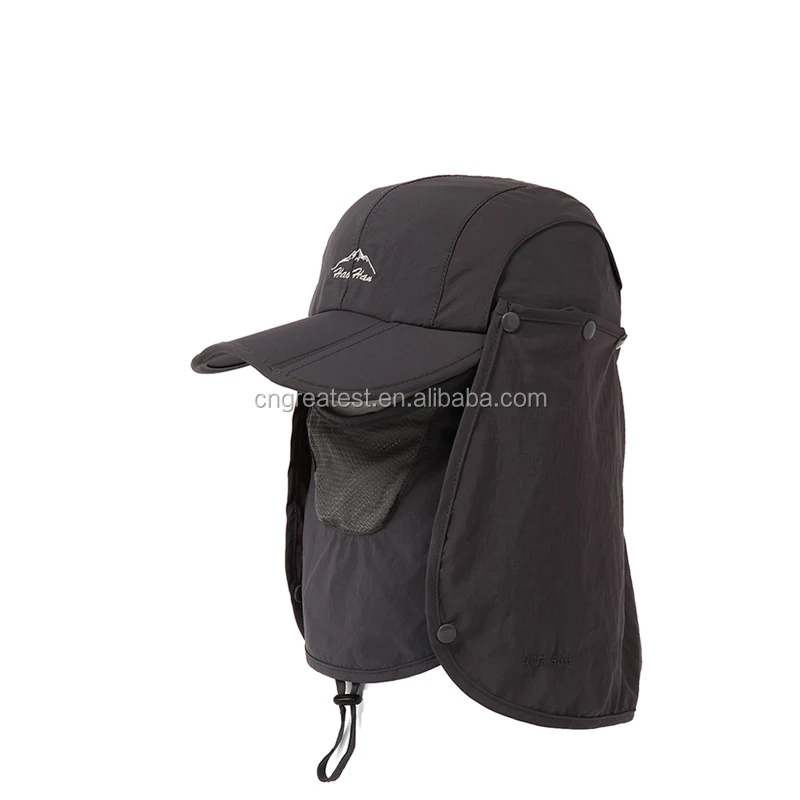 Foldable Quick Dry Outdoor Sports Sun Hats Nylon Sunscreen Anti-UV Cap Cycling Fishing Quick Drying Cap For Male And Female
