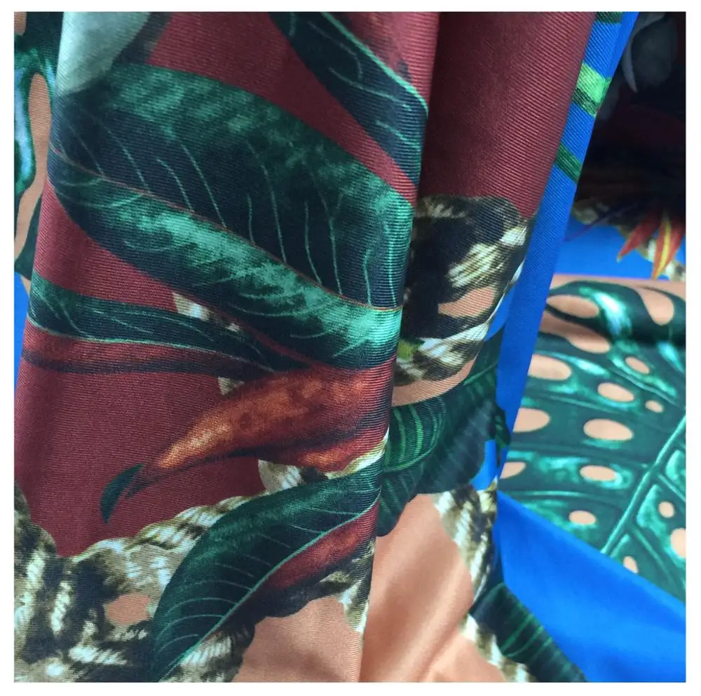 Горячая Распродажа, тропический узор, цифровая текстильная ткань с принтом для купальников