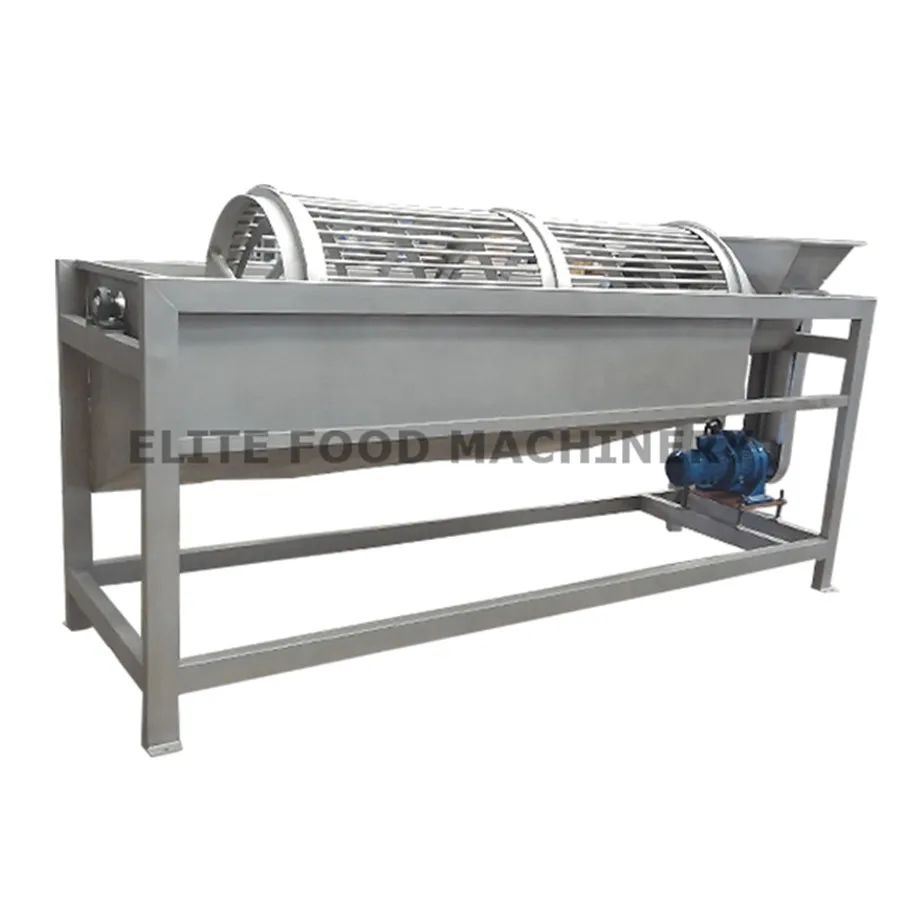 Rotary drum vegetable cleaning machine  / root vegetable washing and peeling production line