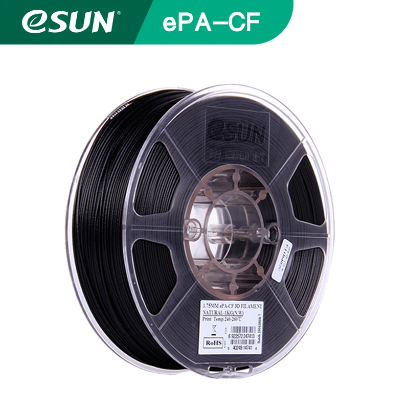 eSUN ePA-CF carbon fiber filament for 3d printer-1.75mm/2.85mm 1KG