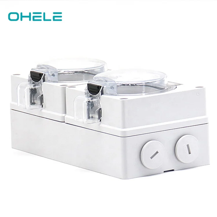 Factory direct sale IP66 waterproof wall socket and switch with UV material