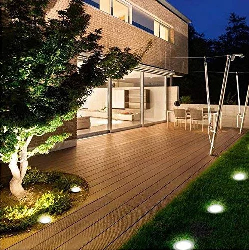 
Solar Ground Lights Outdoor,Solar Powered Outdoor In-Ground Lights with Super Bright 8 LED Waterproof light 