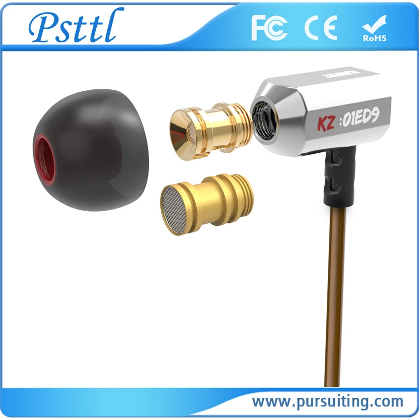 KZ ED9 Super Bowl Tuning Nozzles T Shaped Driver Monitoring In Ear headset HiFi Earphone With Microphone
