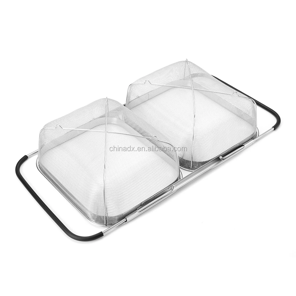 Stainless Steel Double Over the Sink Colander