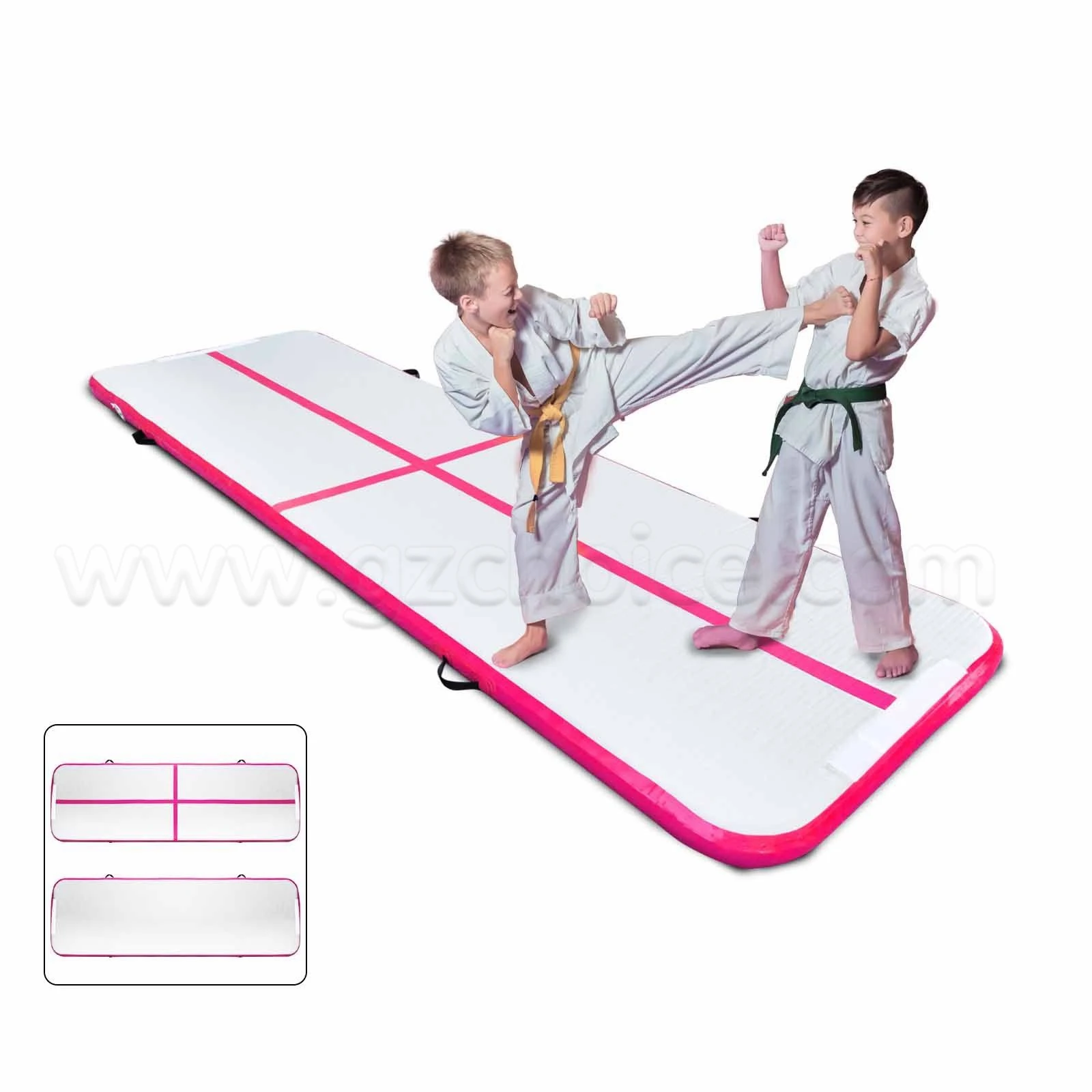 China Factory Cheap Dwf Material Gymnastics Tumbling Mat Inflatable air Track Yoga for Sale