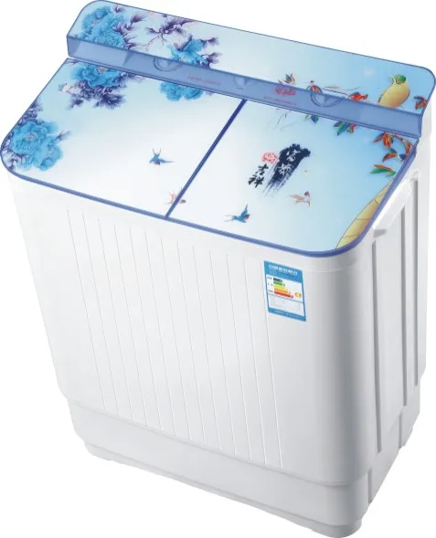 glass cover portable semi automatic washing machine twin tub