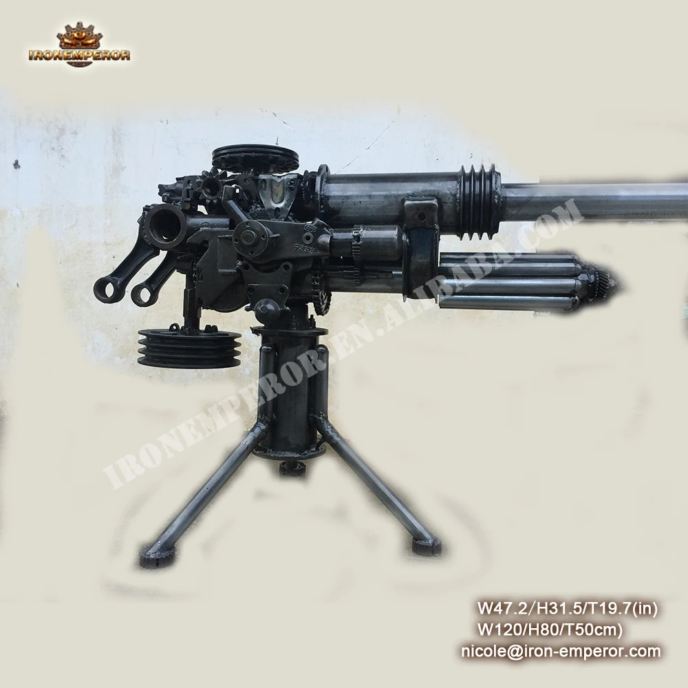 antiquehome decor metal weapon and gun model for museum decoration  vintage craft
