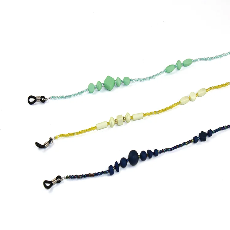 Shinetai Hot Selling Yellow Plastic Necklace Reading Glasses Cord Strap