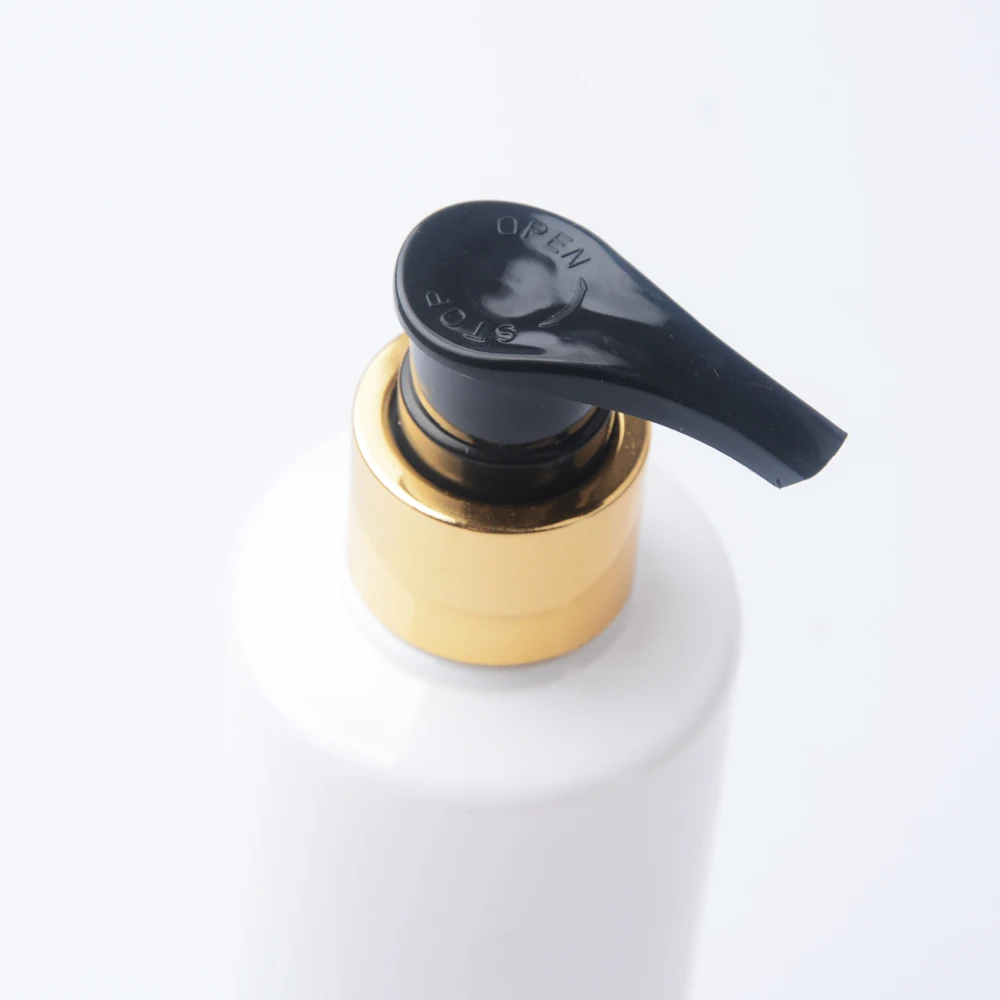 
200ml white plastic pet lotion shampoo pump bottle 