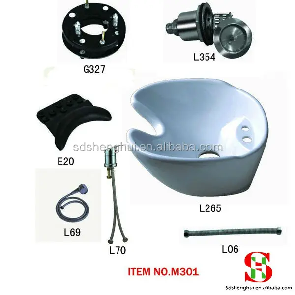 Оптовая продажа, аксессуары для кресла и кровати M301Ceramic Salon, Набор чашек для шампуня, горшки, умывальник для волос