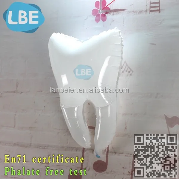 2015 hot promotional items inflat tooth shaped helium balloon