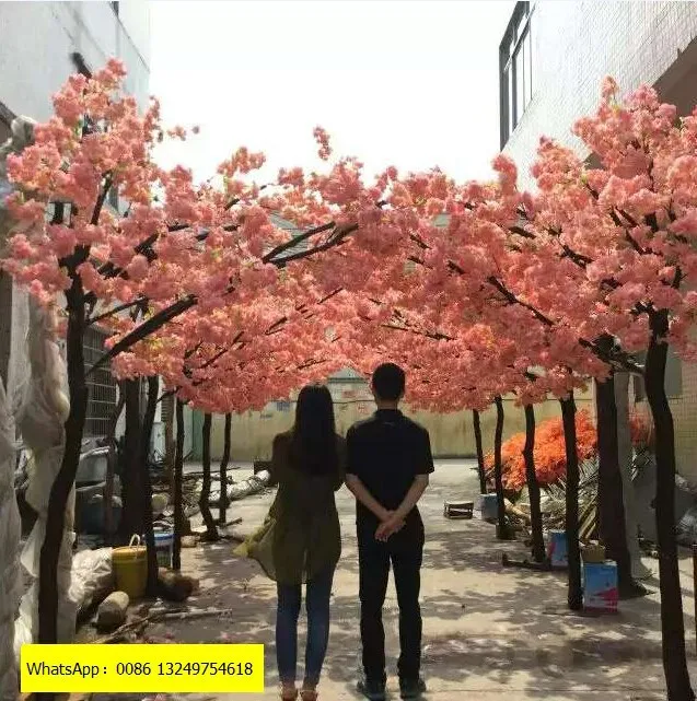 Indoor decorated flower arch for wedding arch garden arch artificial cherry blossom tree